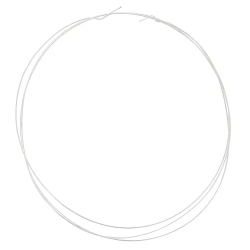 0.6mm Hard round wire - hardened - 925 Sterling Silver x 1m