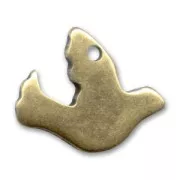 Dove charm 15mm Bronze tone x1
