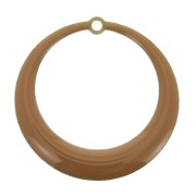 28mm Round hollowed epoxy resin pendants - Mustard x4|raw }}