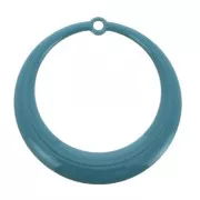 28mm Round hollowed epoxy resin pendants - Turquoise x4