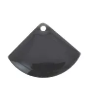 15x20mm Epoxy resin fan-shaped sequin - Medium Grey x4