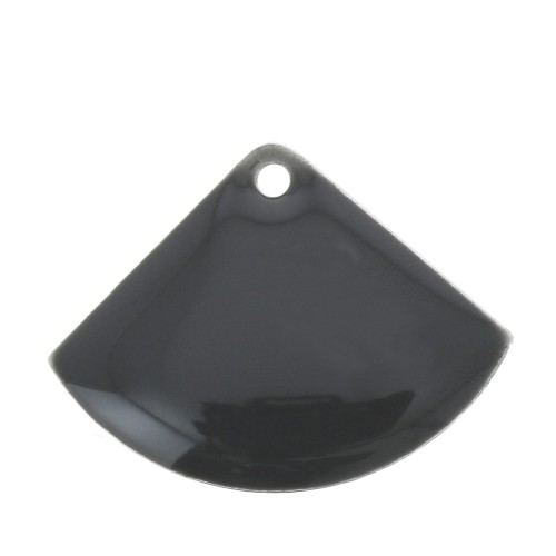 15x20mm Epoxy resin fan-shaped sequin - Medium Grey x4