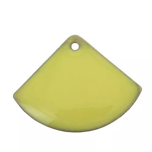 15x20mm Epoxy resin fan-shaped sequin - Yellow x4
