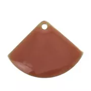 15x20mm Epoxy resin fan-shaped sequin - Terracotta x4