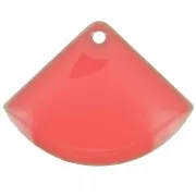 15x20mm Epoxy resin fan-shaped sequin - Coral x4