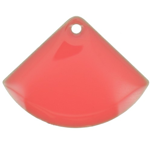 15x20mm Epoxy resin fan-shaped sequin - Coral x4