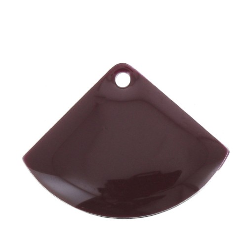 15x20mm Epoxy resin fan-shaped sequin - burgundy x4