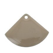 15x20mm Epoxy resin fan-shaped sequin - Taupe x4