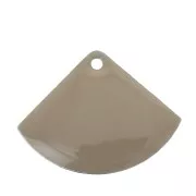 15x20mm Epoxy resin fan-shaped sequin - Taupe x4