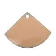 15x20mm Epoxy resin fan-shaped sequin - Light Rose x4