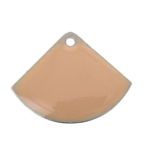 15x20mm Epoxy resin fan-shaped sequin - Light Rose x4