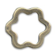 Star rings 18mm Bronze tone x4|raw }}