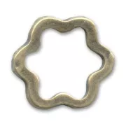 Star rings 18mm Bronze tone x4