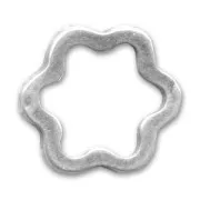 Star rings 18mm Old silver tone x4