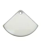 15x20mm Epoxy resin fan-shaped sequin - White x4