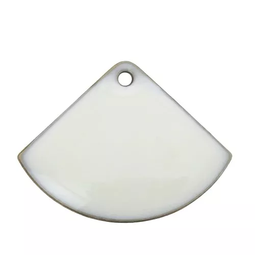 15x20mm Epoxy resin fan-shaped sequin - White x4