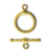 Spiral shaped toggle clasp 16mm fine Gold plated x1|raw }}