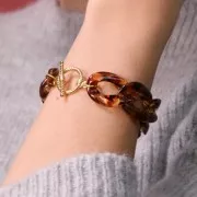 Spiral shaped toggle clasp 16mm fine Gold plated x1