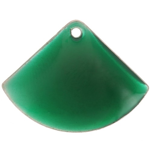 15x20mm Epoxy resin fan-shaped sequin - Forest Green x4