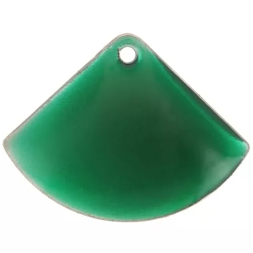 15x20mm Epoxy resin fan-shaped sequin - Forest Green x4