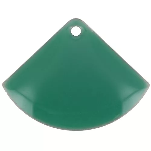 15x20mm Epoxy resin fan-shaped sequin - emerald green x4