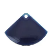 15x20mm Epoxy resin fan-shaped sequin - Night Blue x4