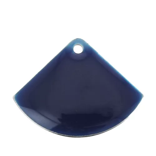 15x20mm Epoxy resin fan-shaped sequin - Night Blue x4