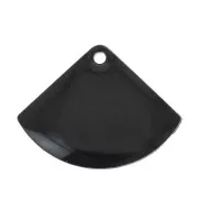 15x20mm Epoxy resin fan-shaped sequin - Black x4