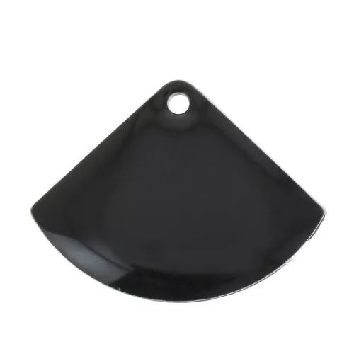 15x20mm Epoxy resin fan-shaped sequin - Black x4