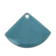 15x20mm Epoxy resin fan-shaped sequin - Turquoise x4|raw }}