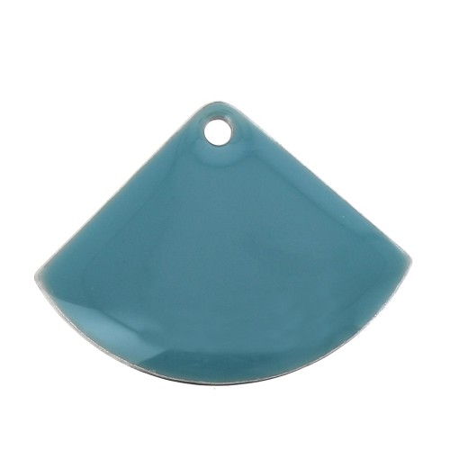 15x20mm Epoxy resin fan-shaped sequin - Turquoise x4