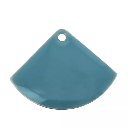 15x20mm Epoxy resin fan-shaped sequin - Turquoise x4
