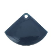 15x20mm Epoxy resin fan-shaped sequin - Pétrole x4