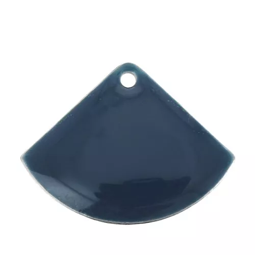 15x20mm Epoxy resin fan-shaped sequin - Pétrole x4