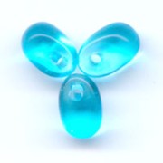 Mini-Drops 4x6mm Aquamarine x50