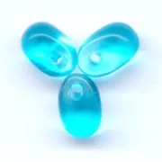 Mini-Drops 4x6mm Aquamarine x50
