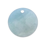 19mm Round Plexiglas sequin with sparkle effect - Grey Blue - Light Grey x1|raw }}