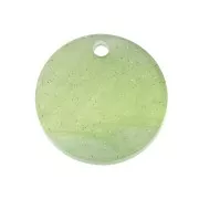 19mm Round Plexiglas sequin with sparkle effect - Olive - Green Grey x1