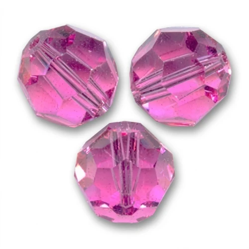 Round beads PureCrystal 5000 6 mm - Pink x6