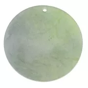 39mm Round Plexiglas sequin - sparkle effect - Olive -Green Grey x1