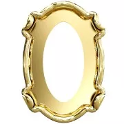 6x4mm Oval-shaped Cabochon setting PureCrystal 4120 - Gold Tone x1