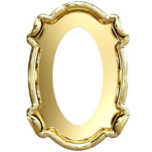 6x4mm Oval-shaped Cabochon setting PureCrystal 4120 - Gold Tone x1