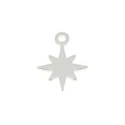 9x7mm 925 Sterling Silver North Star charm x1
