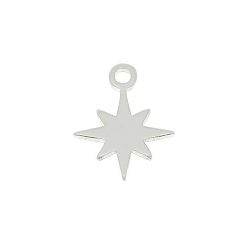 9x7mm 925 Sterling Silver North Star charm x1