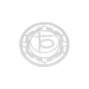 15mm 925 Sterling Silver Round medal/spacer - Chakra n°2 - Sacral x1