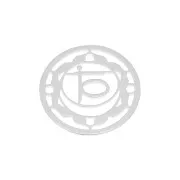 15mm 925 Sterling Silver Round medal/spacer - Chakra n°2 - Sacral x1