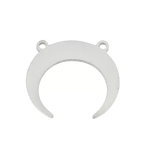 12.5x14.5mm Stainless steel Half-Moon spacer 2 rings x1
