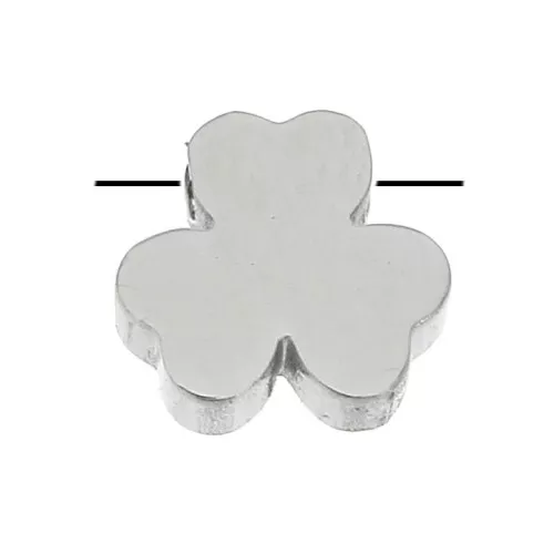 8mm Stainless Steel slider bead for 1.5 mm cord - Clover leaf x1