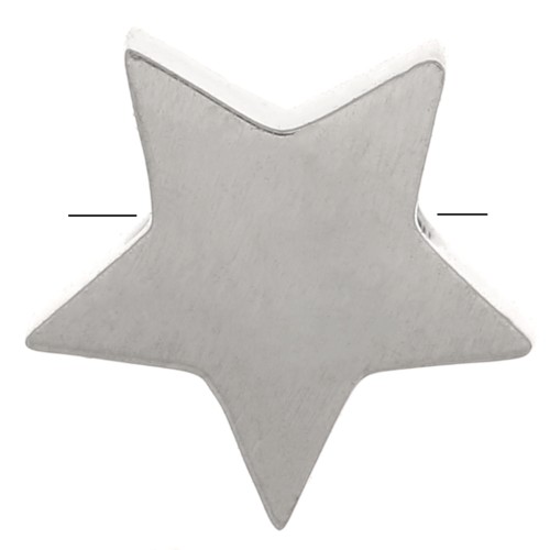 8mm Stainless Steel slider bead for 1.8 mm cord - Star x1