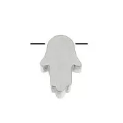 8x5.5mm Stainless Steel slider bead for 1.5 mm cord - Hamsa hand x1